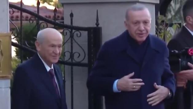 Kritik görüşmenin ardından Erdoğan’dan güldüren ‘Bahçeli’ sözleri