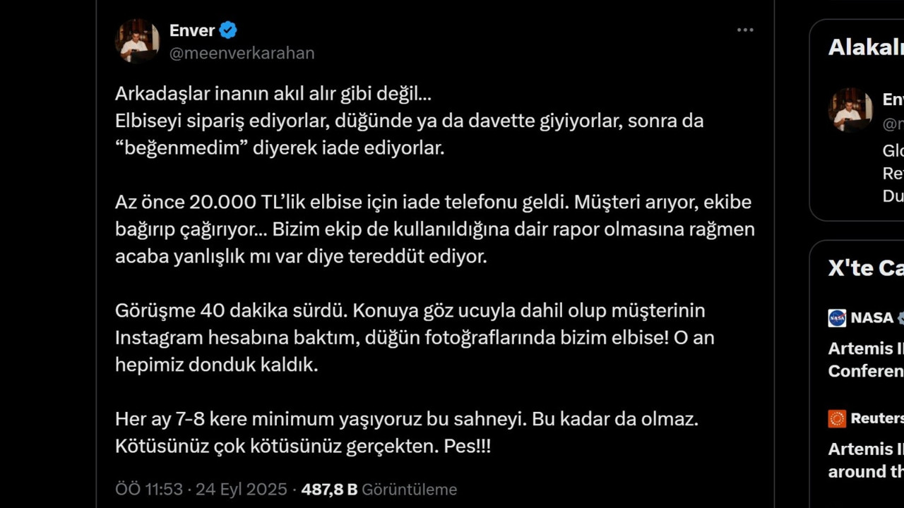 Yeni moda çıktı, al, giy iade et…