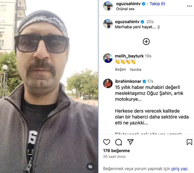 15 yıllık deneyimli muhabir motokurye oldu!
